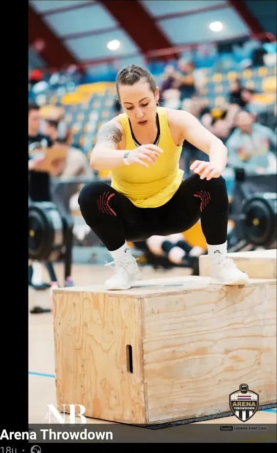 Kimberly aan het sporten